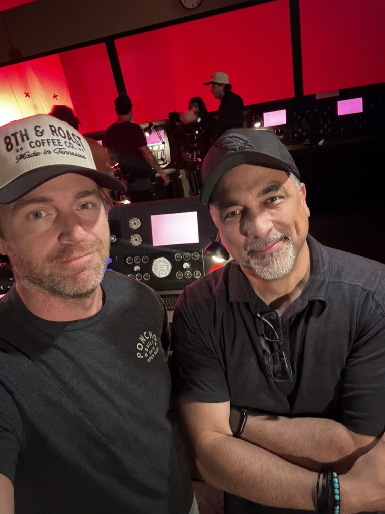 Behind-the-scenes studio portrait