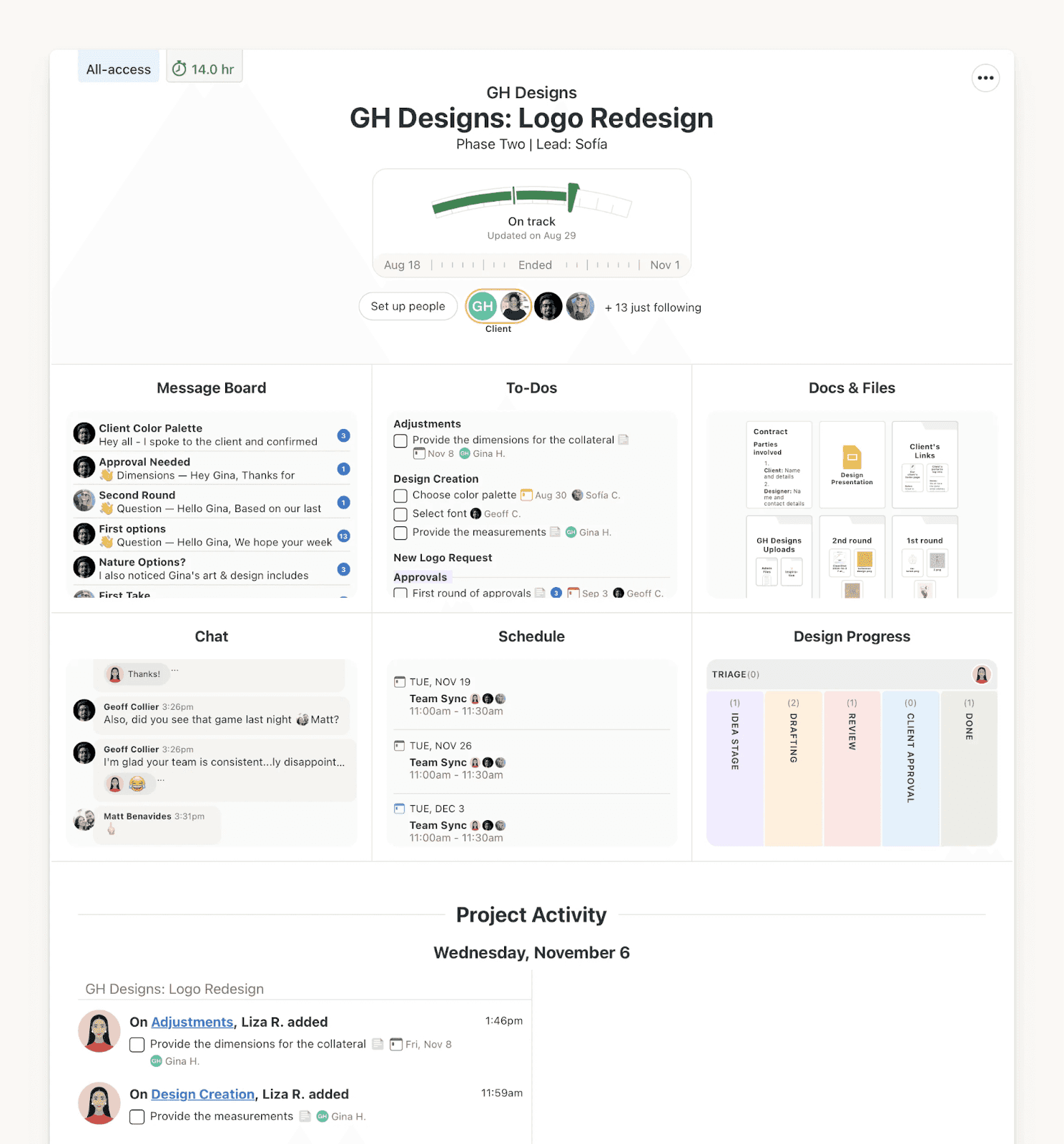 Project management software, online collaboration