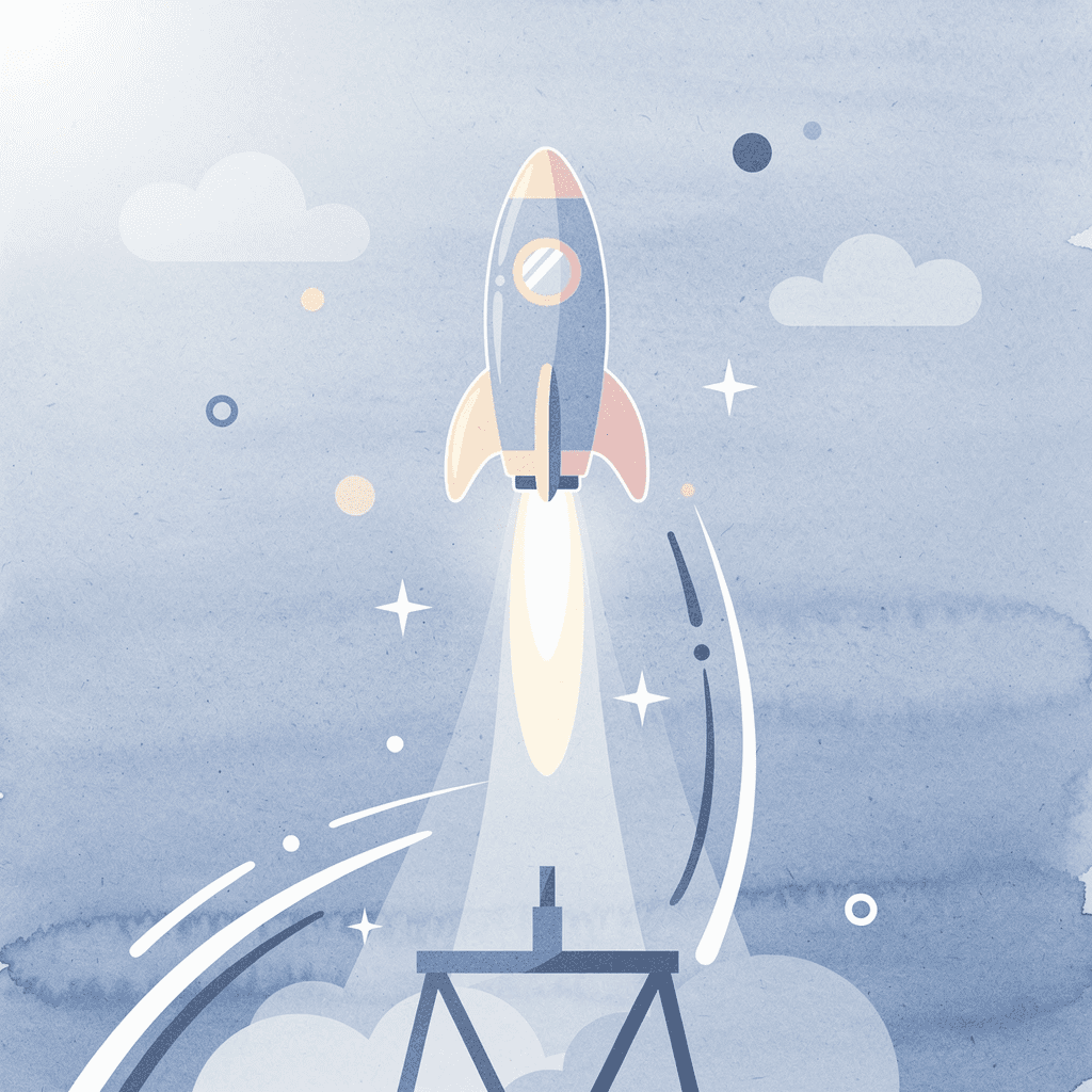 Launch scene representing moving from prompt to production