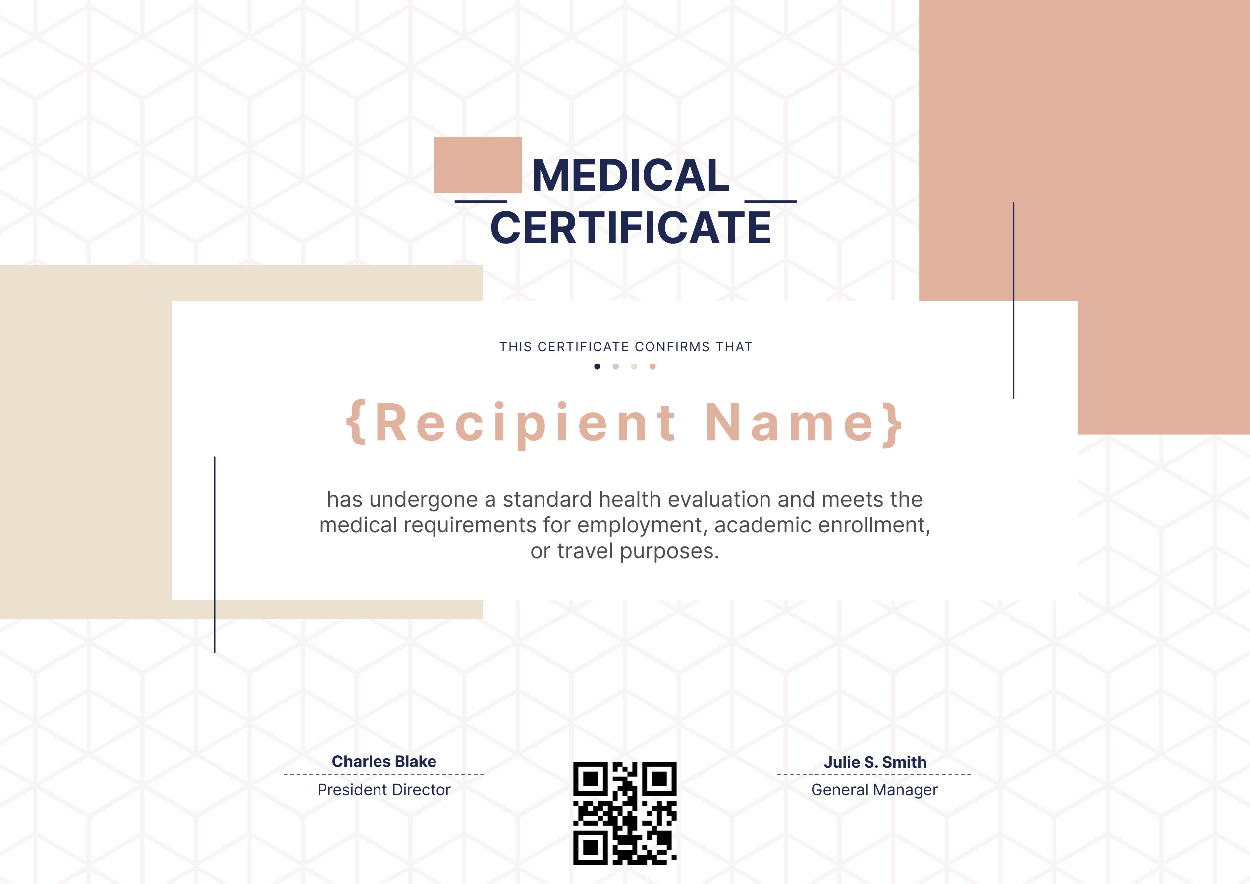 Wauld - Practical and Professional Medical Certificate Template