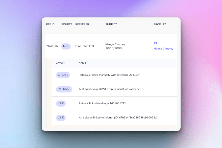 All the referral data in one place