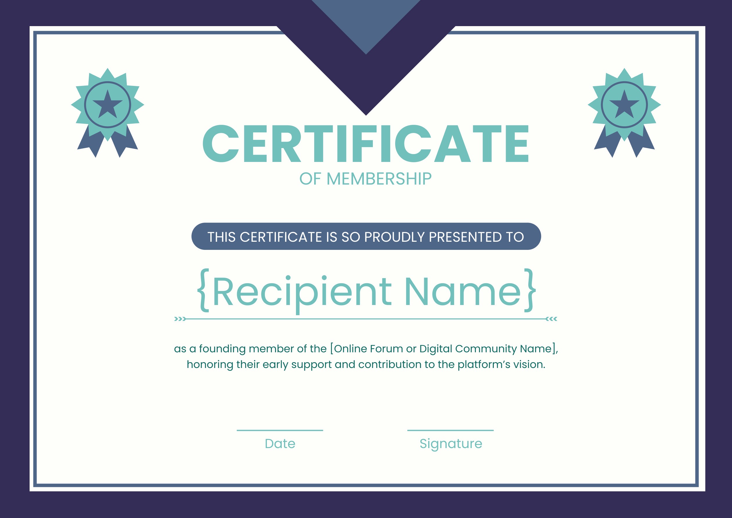 Wauld - Sophisticated and professional certificate of membership template