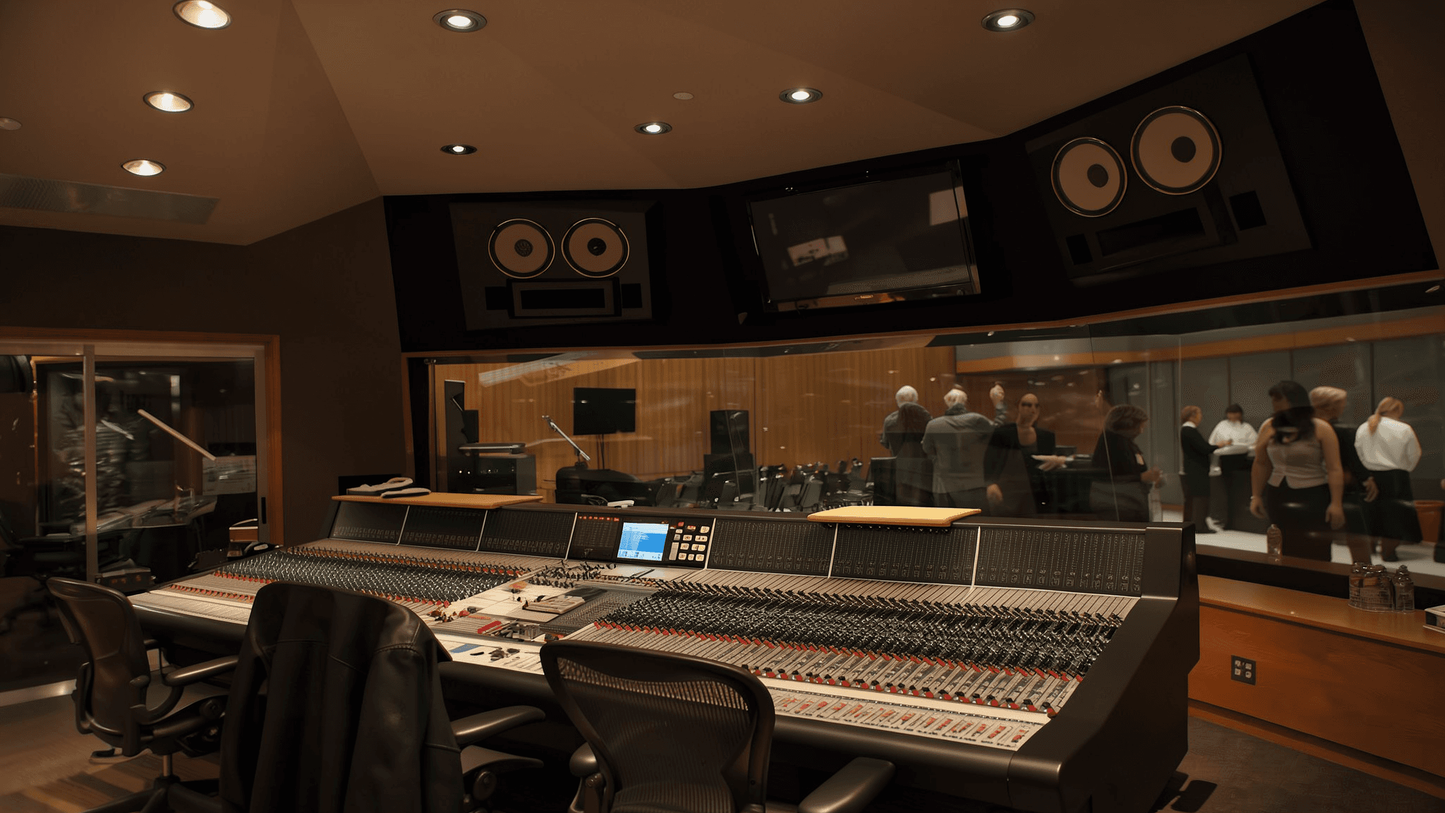 Modern large studio. AI-generated.