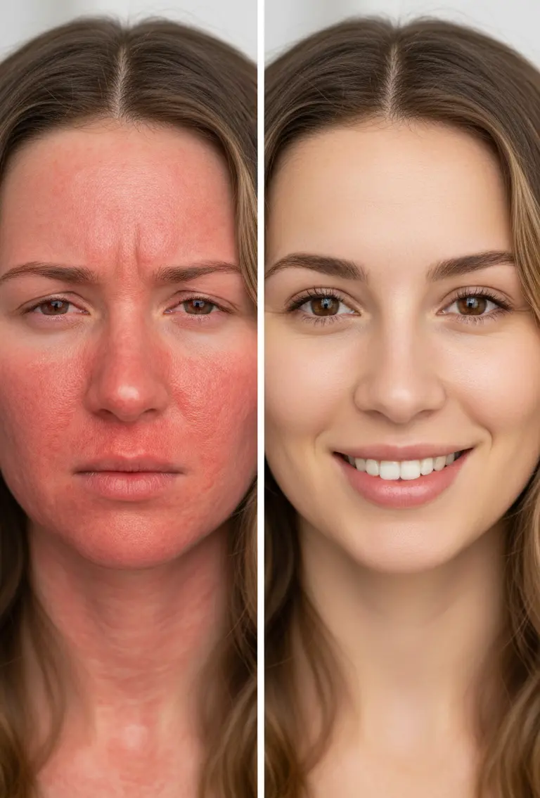 Before and after treatment