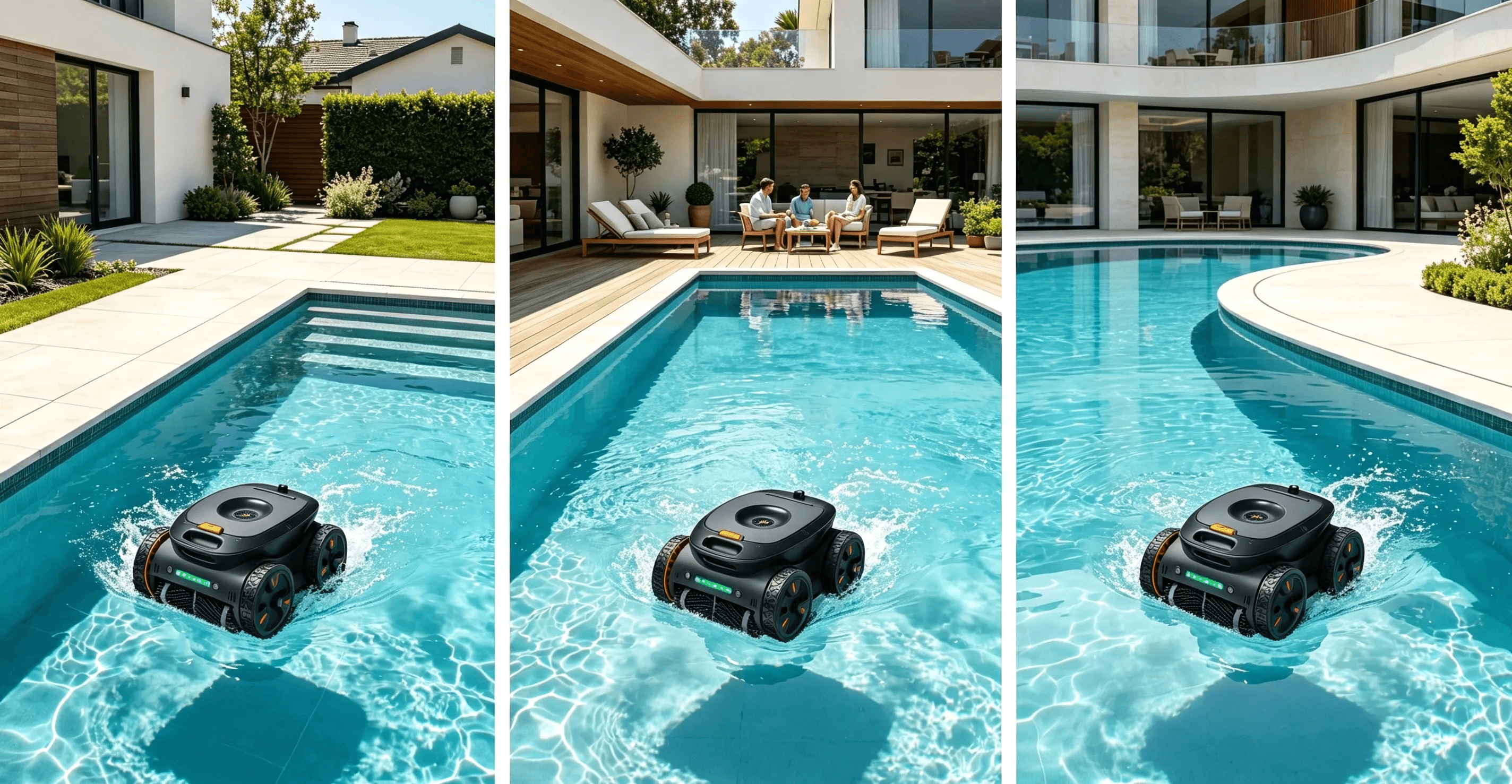 Robotic pool cleaner applications in different swimming pool environments