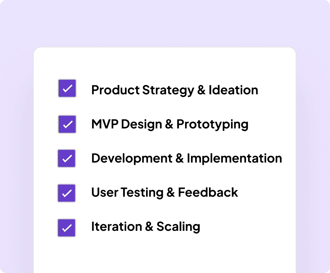 Sublime Product & MVP development service checklist