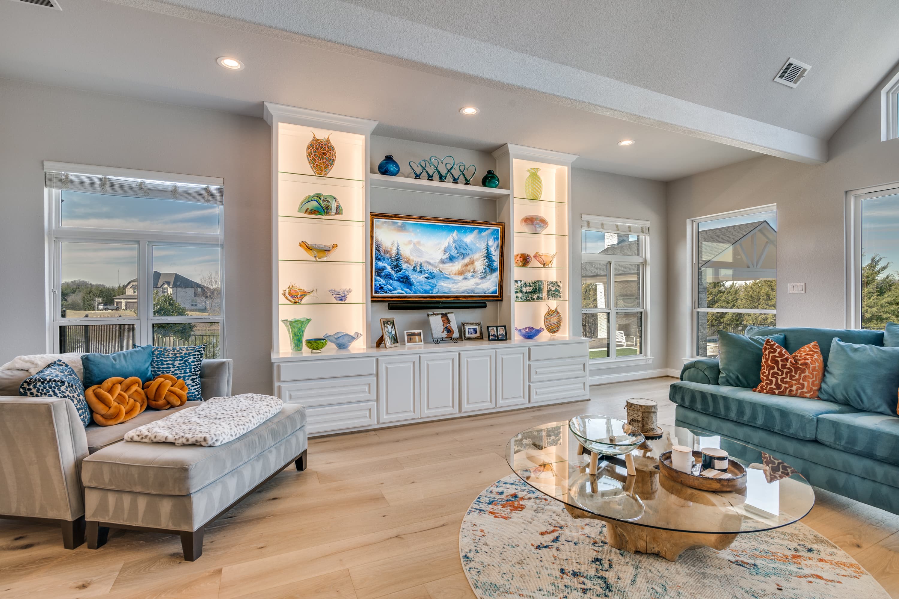 modern open concept living room
