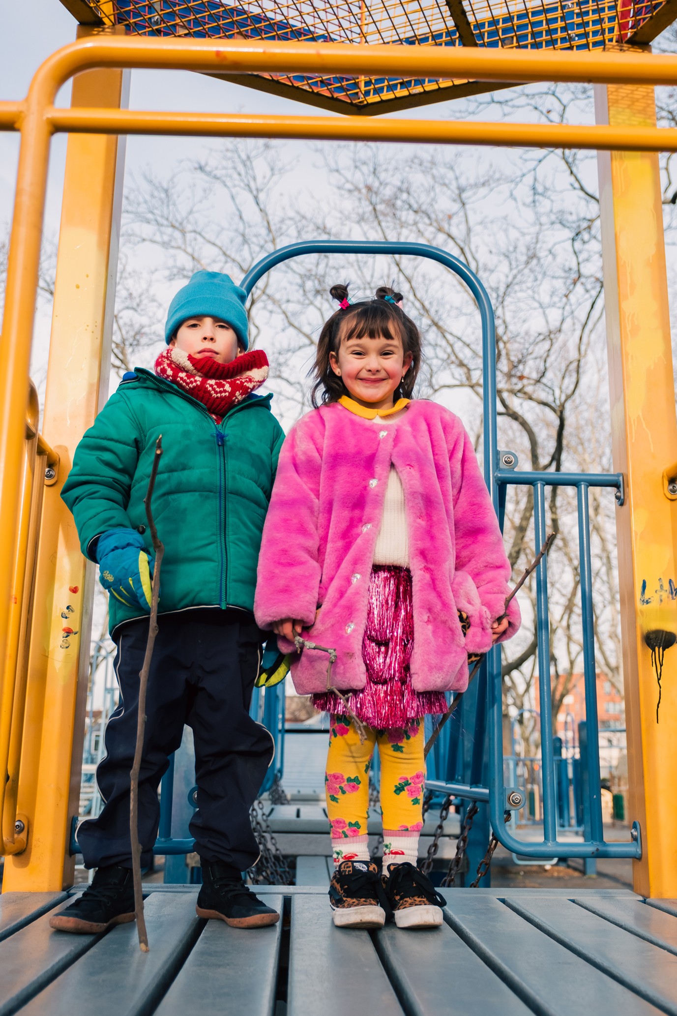 children-playing-on-playground-colorful-winter-outfits-nyc