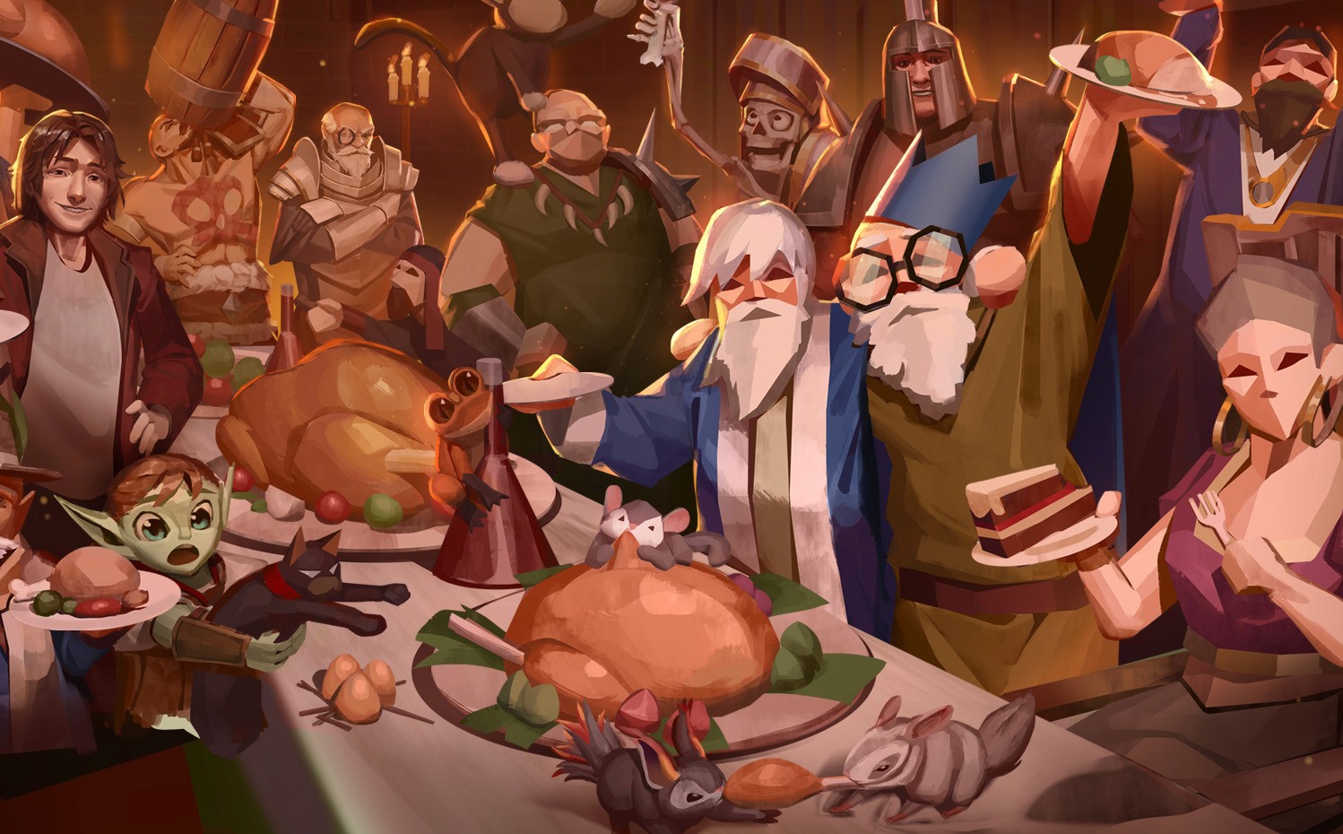 Runescape characters celebrating