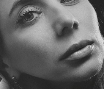 grayscale photo of woman