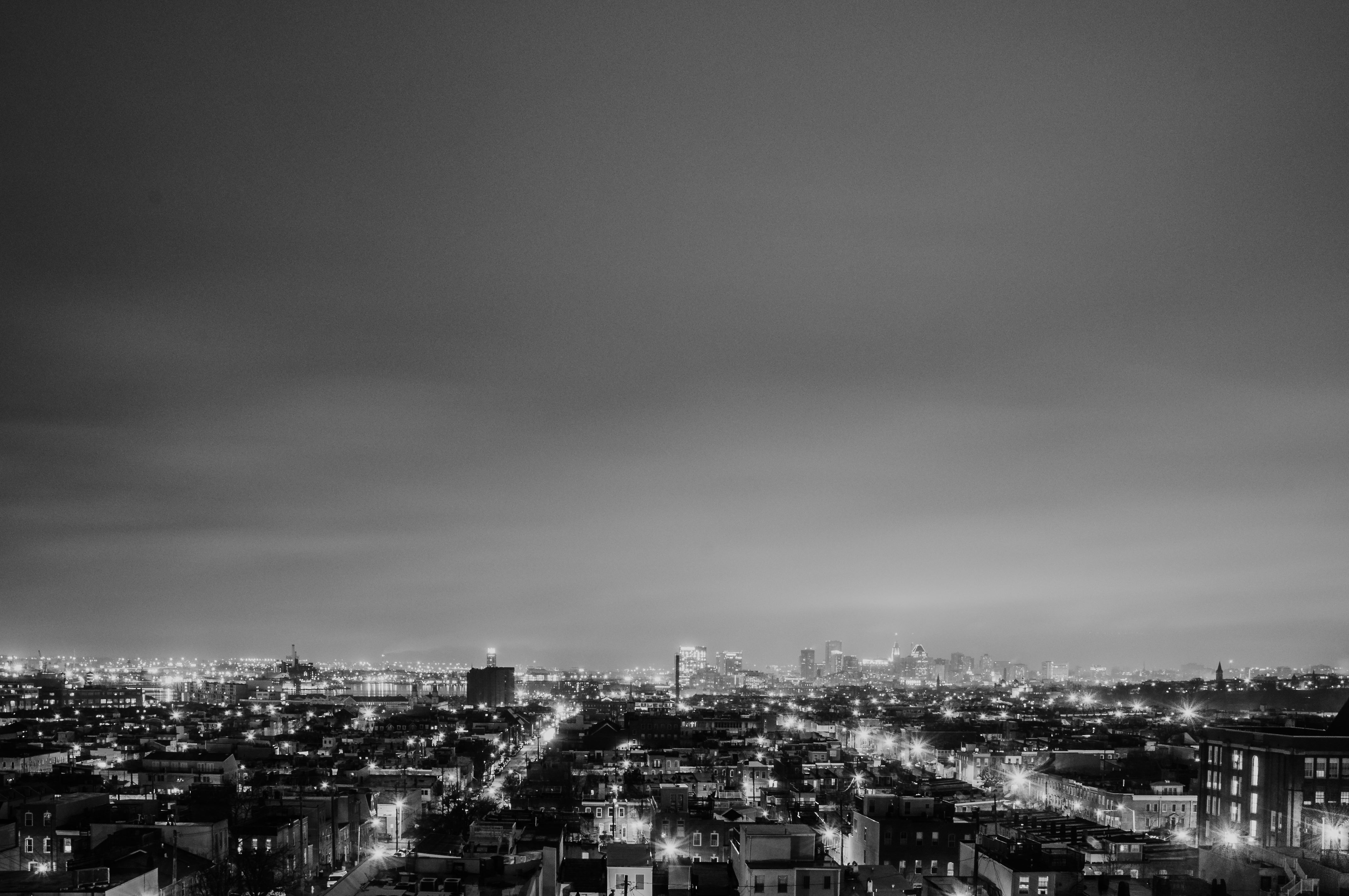 Black and White photo of Baltimore