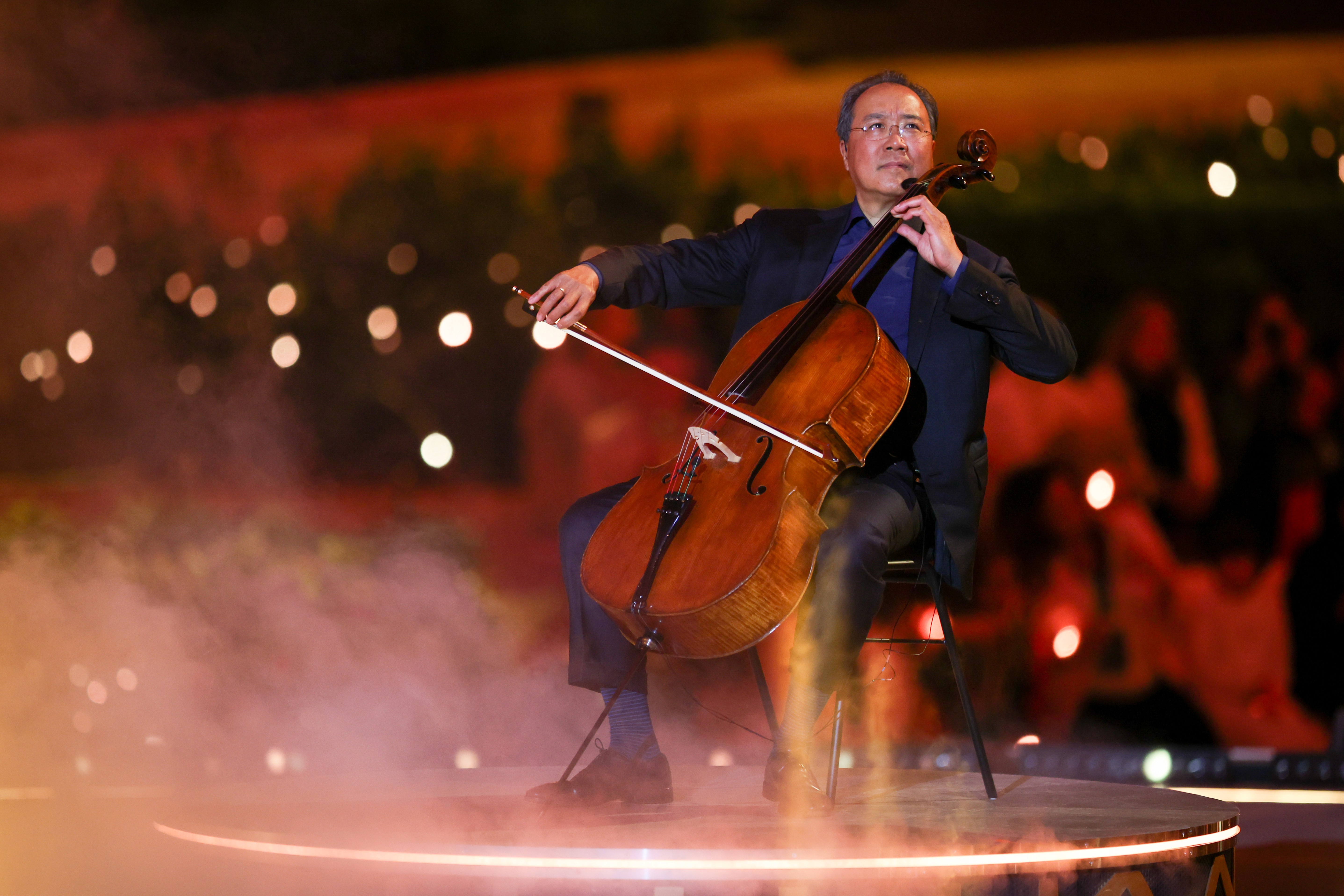 Yo-Yo Ma performs at Expo 2020 Dubai