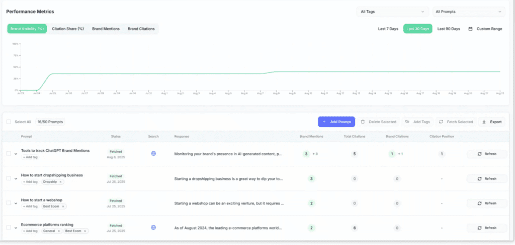 performance metric