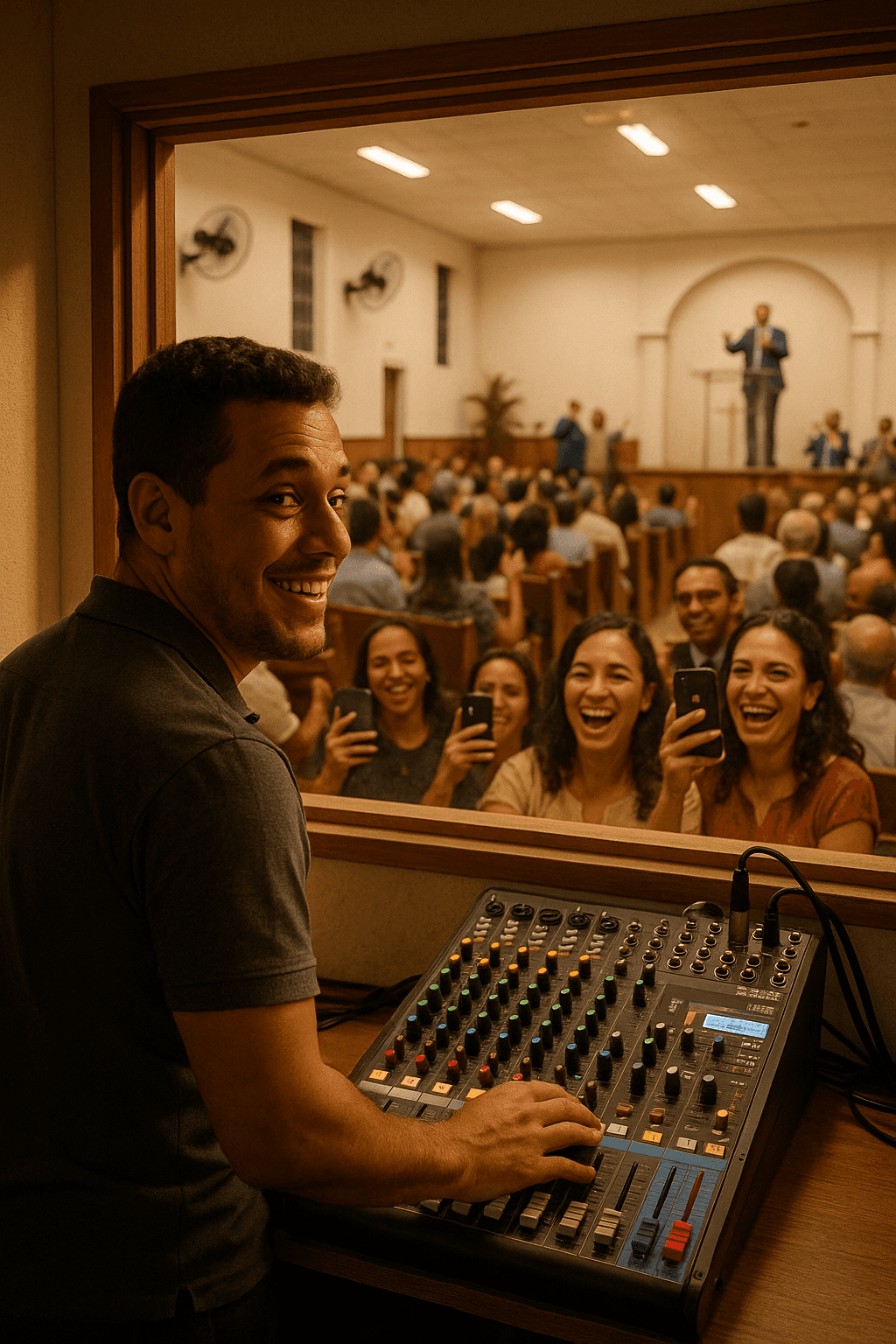 A man with long hair is working on a computer.