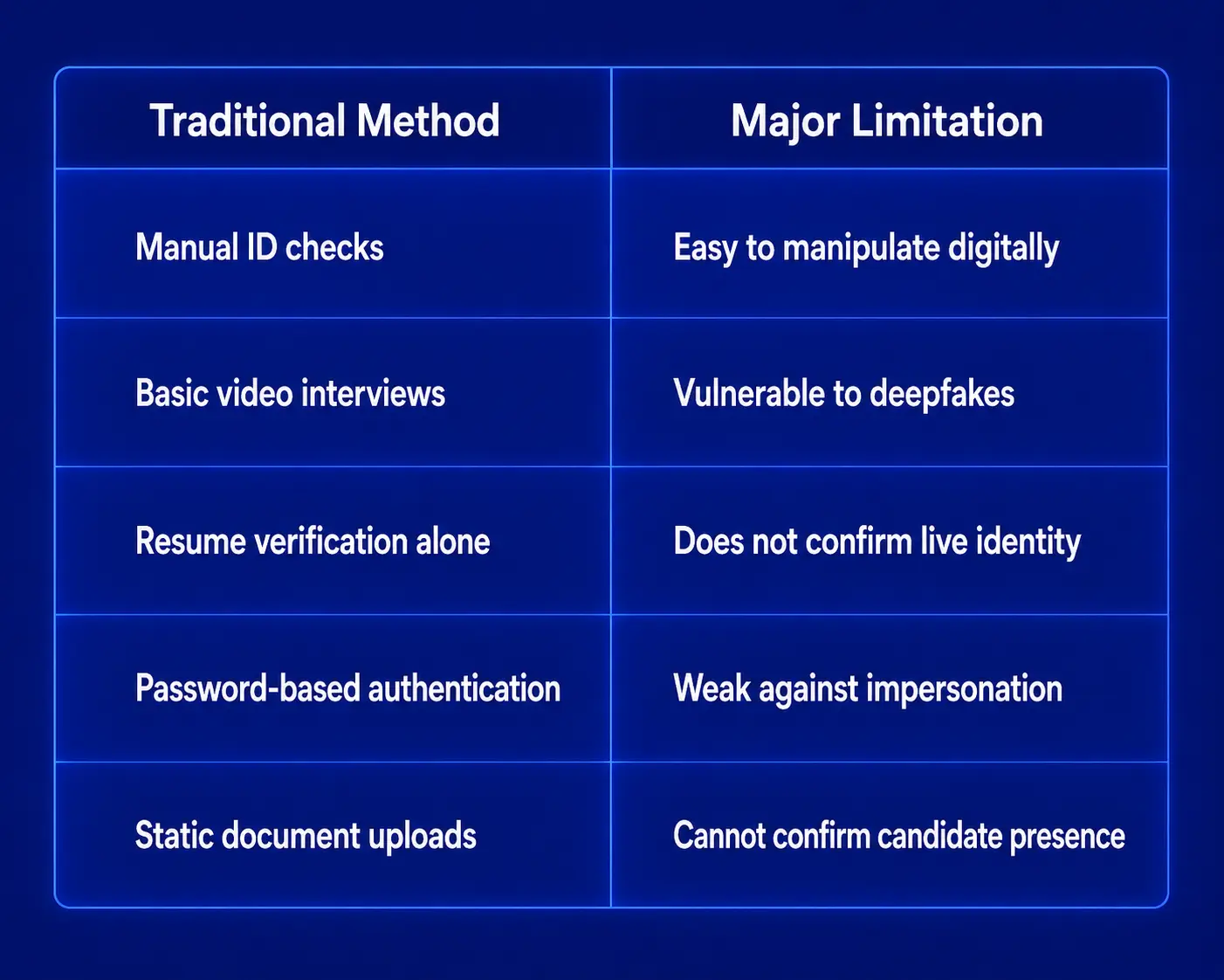 Traditional Verification Methods