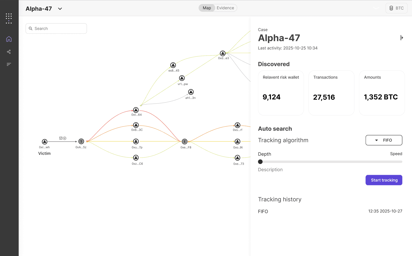 A fast black sports car races down the highway.