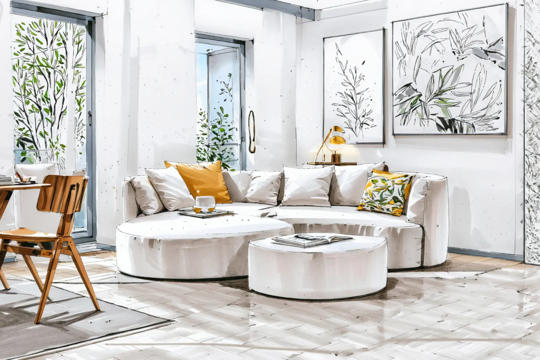 Skizze Sofa