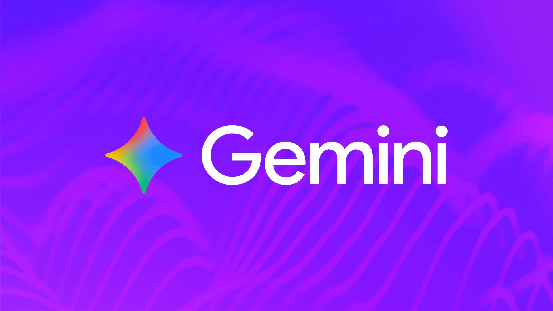 google gemini logo on purple abstract background