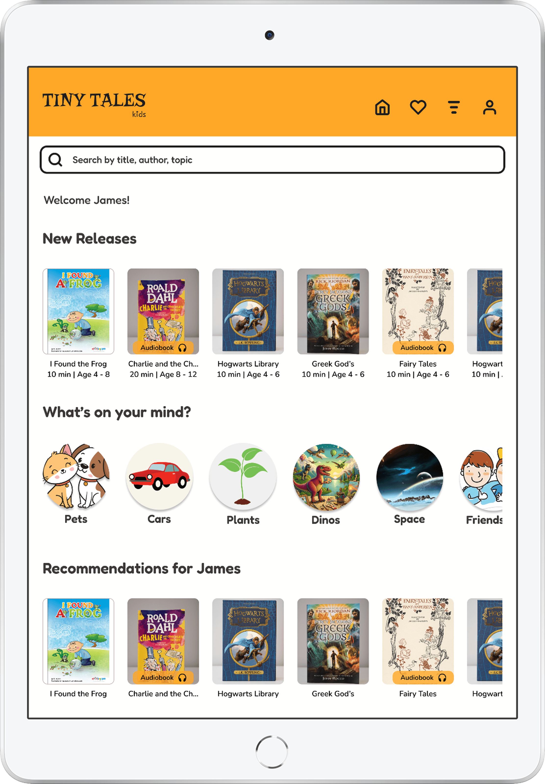 Tiny Tales app splash screen