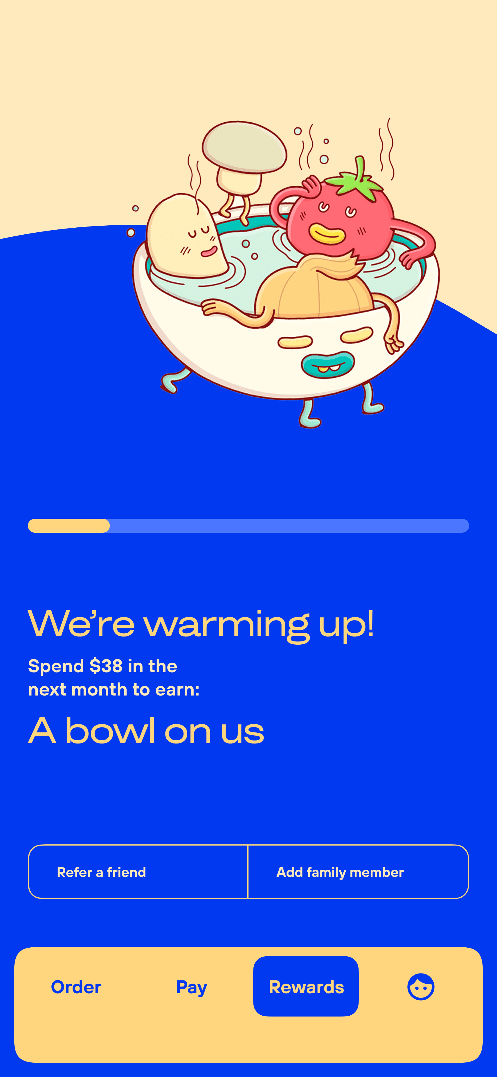 Beefsteak rewards screen