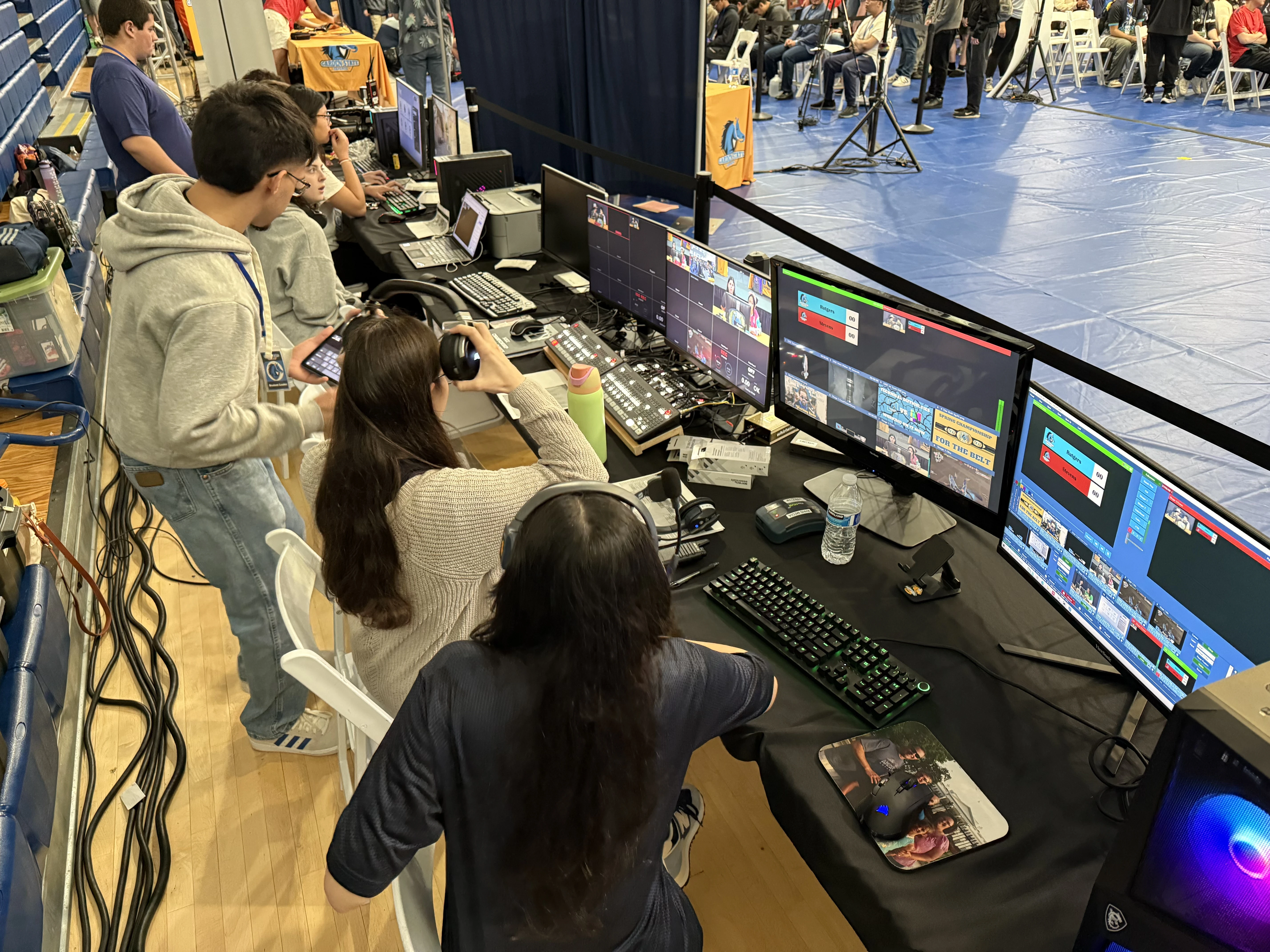 Students in a GSE broadcasting and media production session