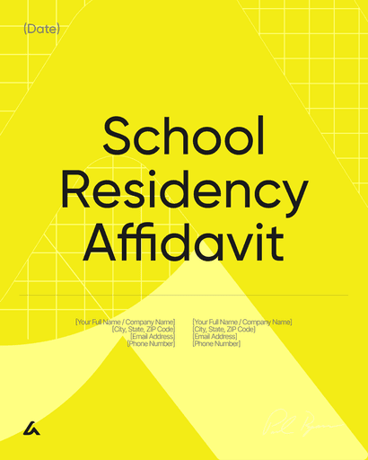 School Residency Affidavit