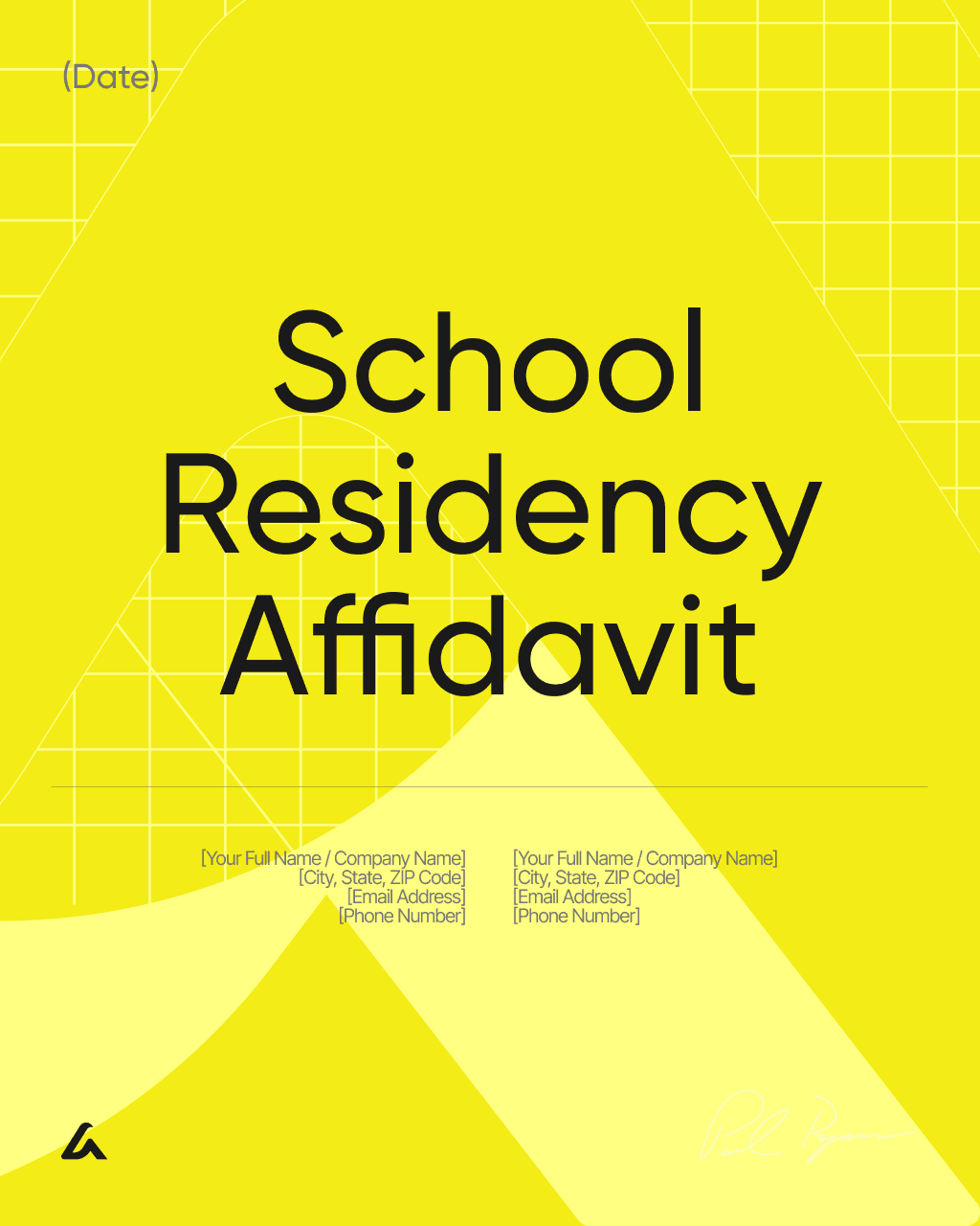 School Residency Affidavit