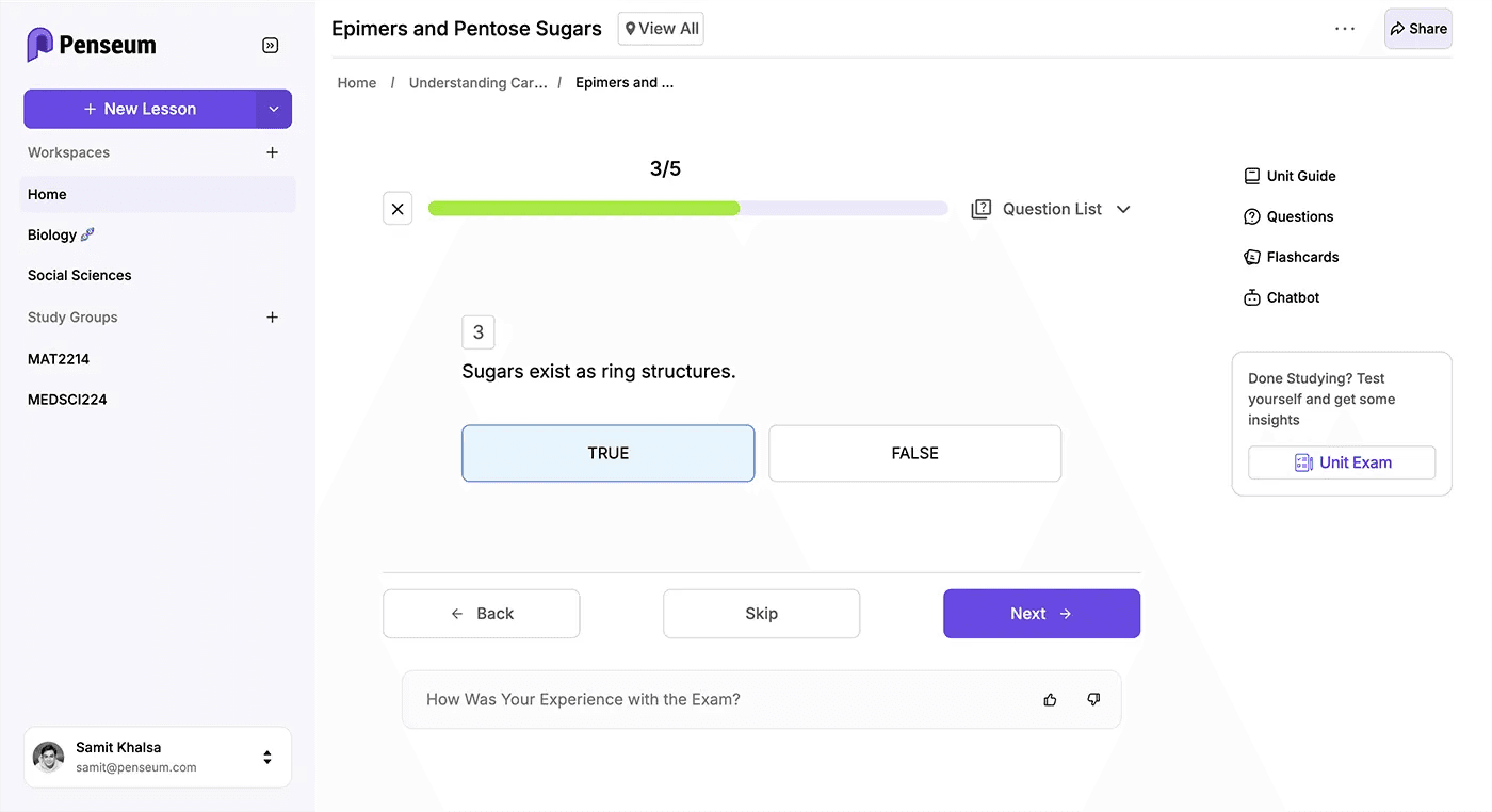 Penseum's App Interface