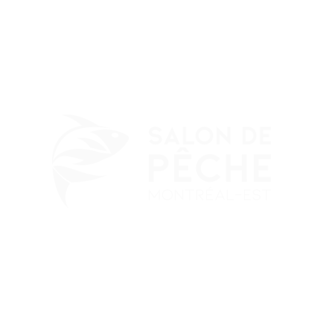 Salon de Pêche Montréal Est logo, a valued client of RIDGE Agency, a creative and marketing agency in Montreal, specializing in branding and event marketing