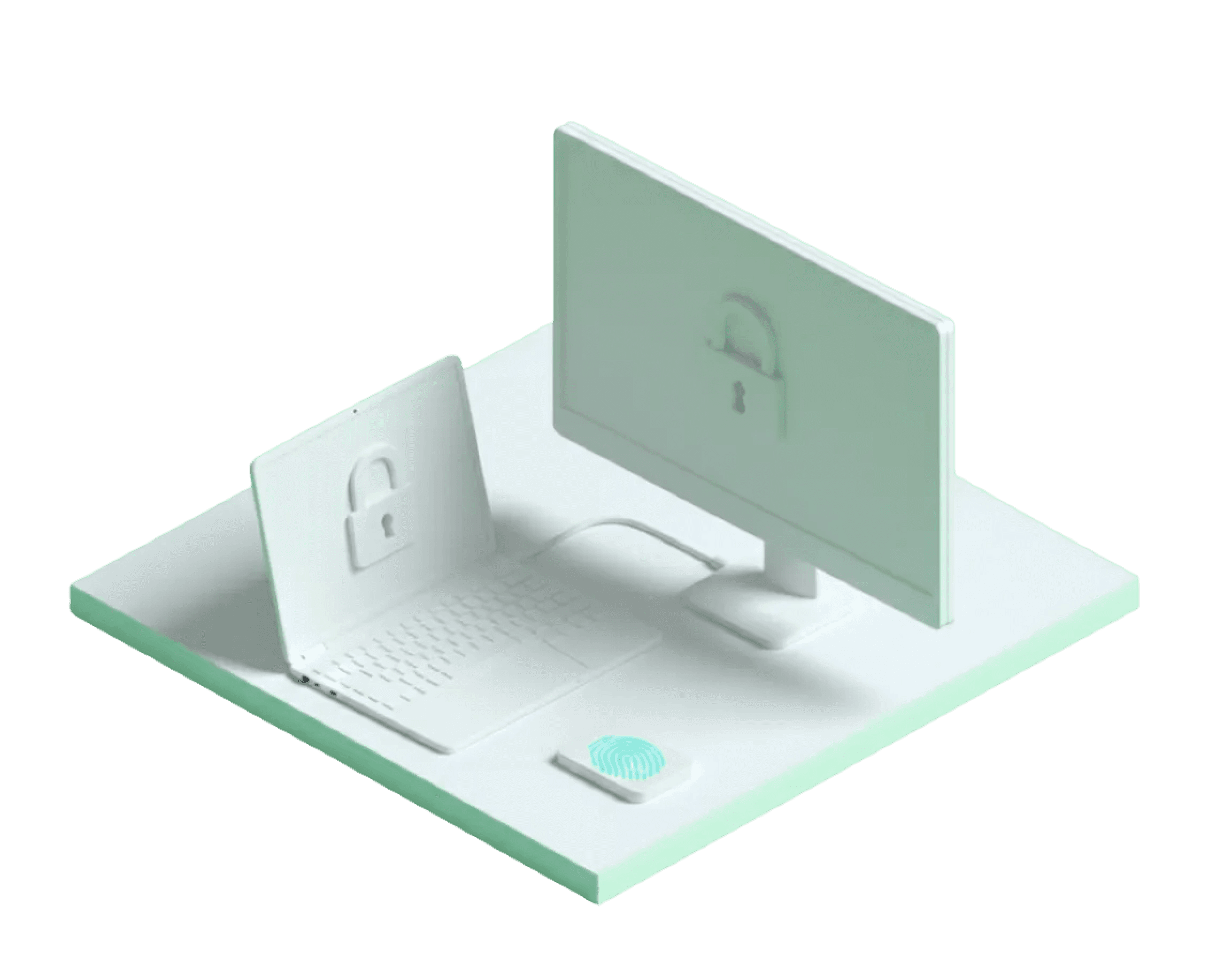 An isometric 3D illustration of the financial district of a large city