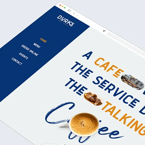 Coffee shop landing page design – responsive web design project for Sydney café with boost in traffic.