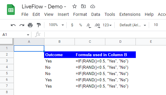 How to use the RAND function with the IF function