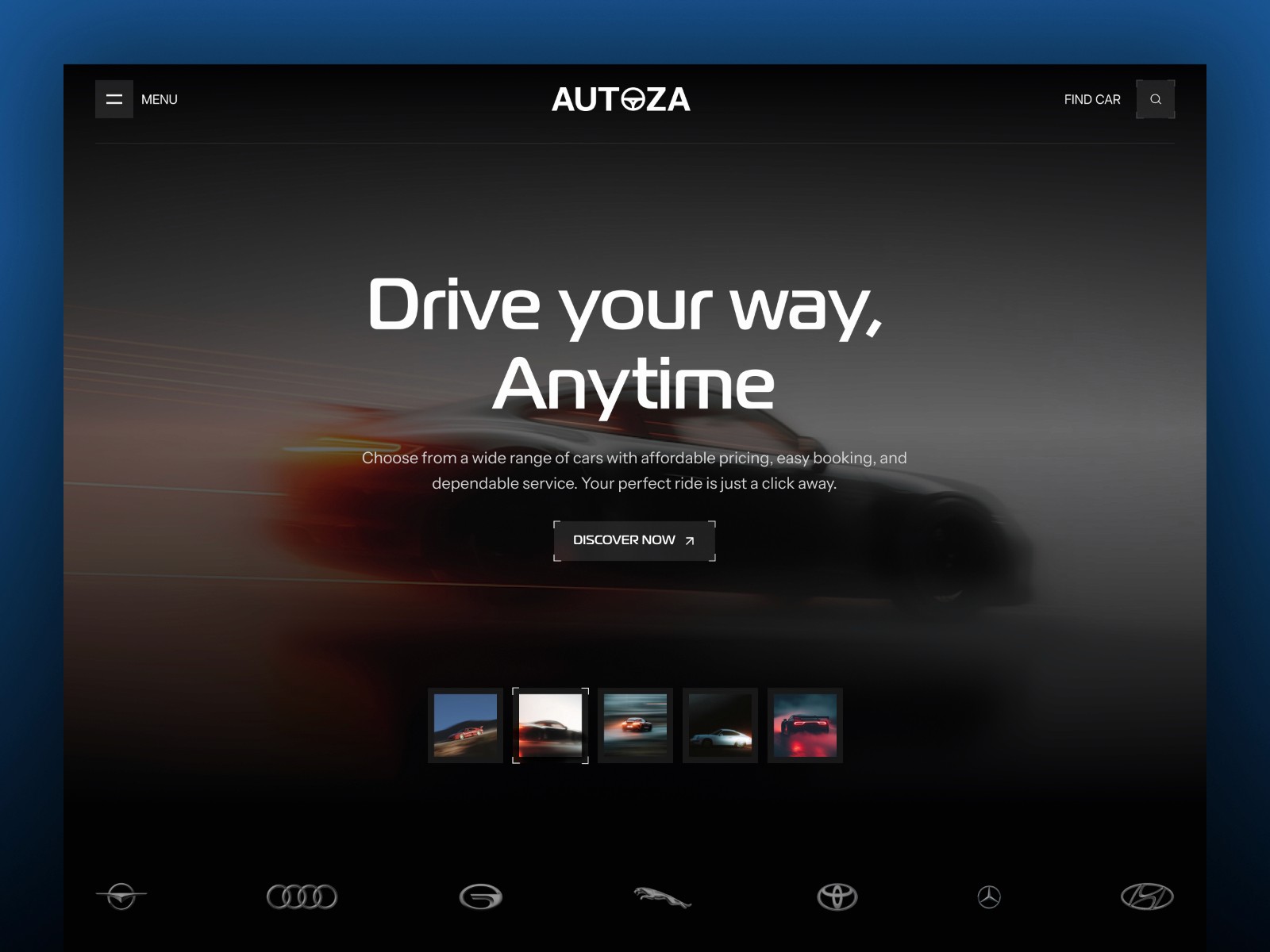 Autoza — 黑白极简现代网站设计灵感