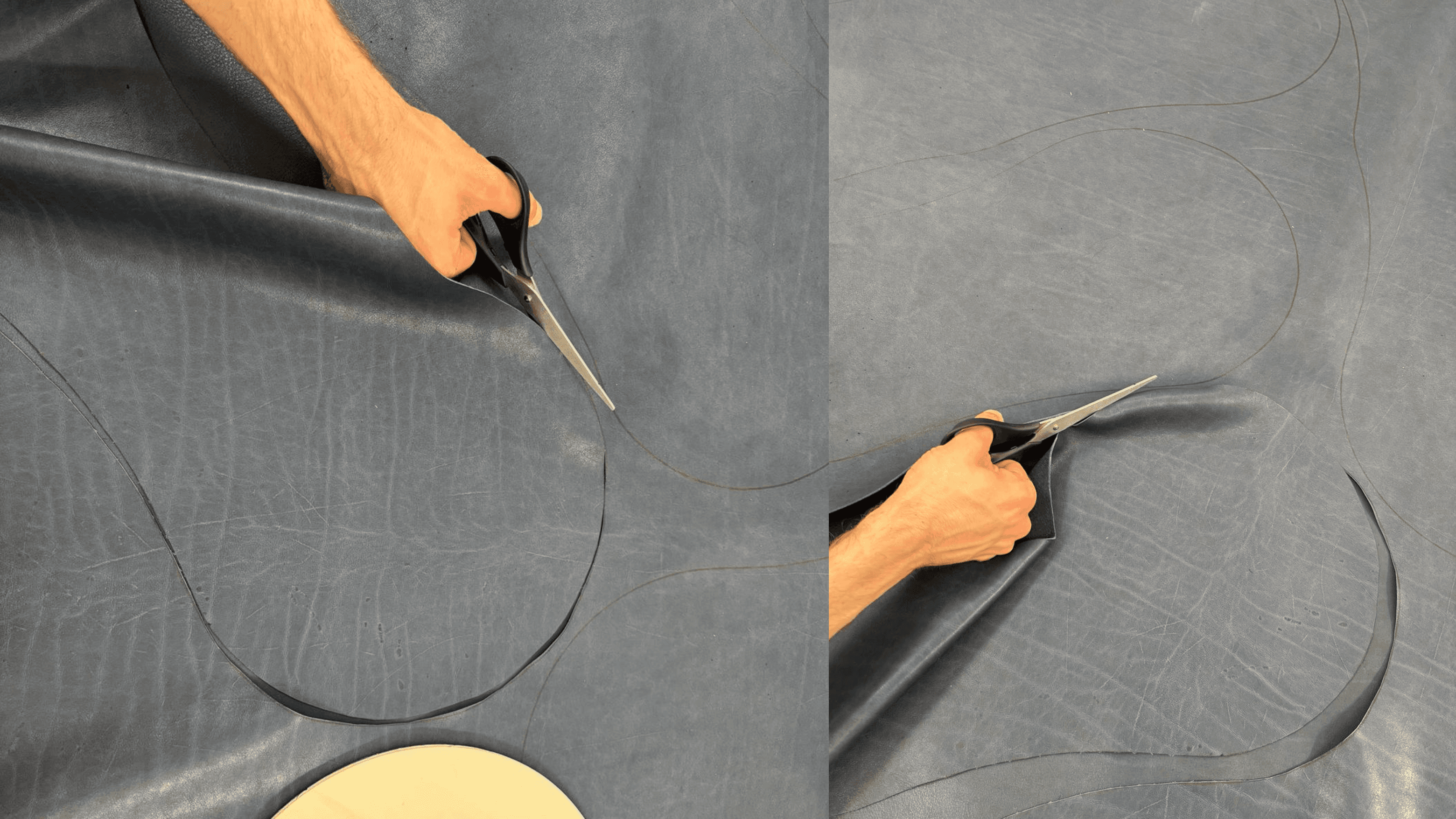 Kindetisch Rohmaterial Leder