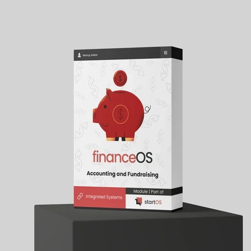 FinanceOS Product Software Box by Startup Notion, part of the StartOS Notion Template Family