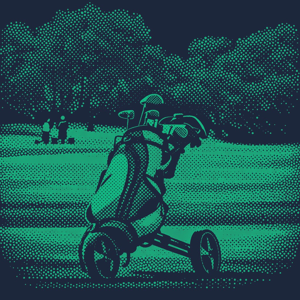 Callaway golf bag on a fairway on a golf course in South Africa.