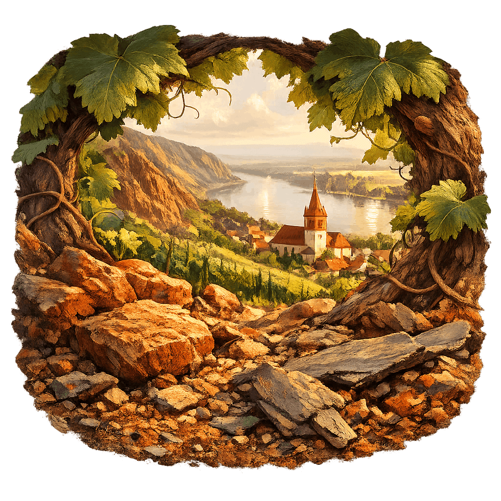 Detailed graphic of the Nierstein wine region.