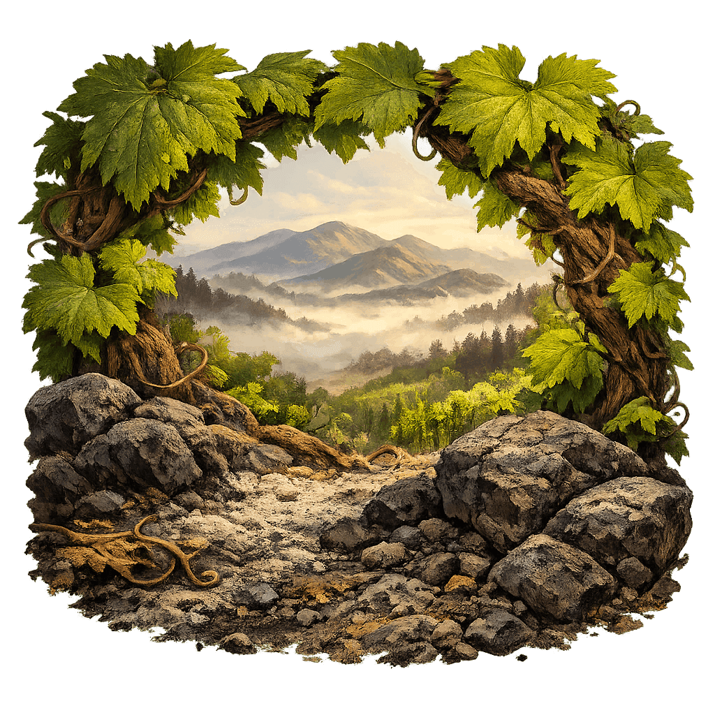 Detailed graphic of the Bennett Valley wine region.