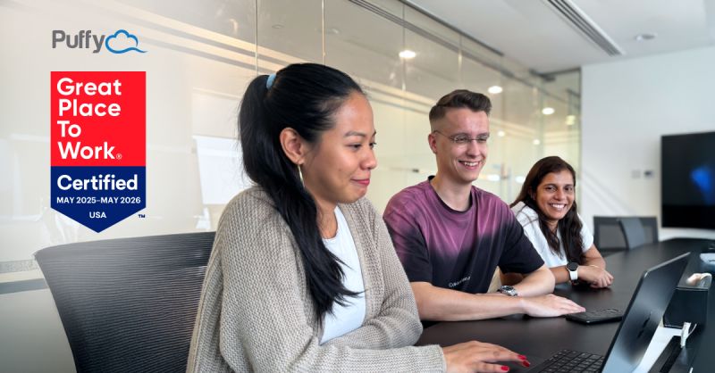 Talent specialist working on a laptop in a modern office