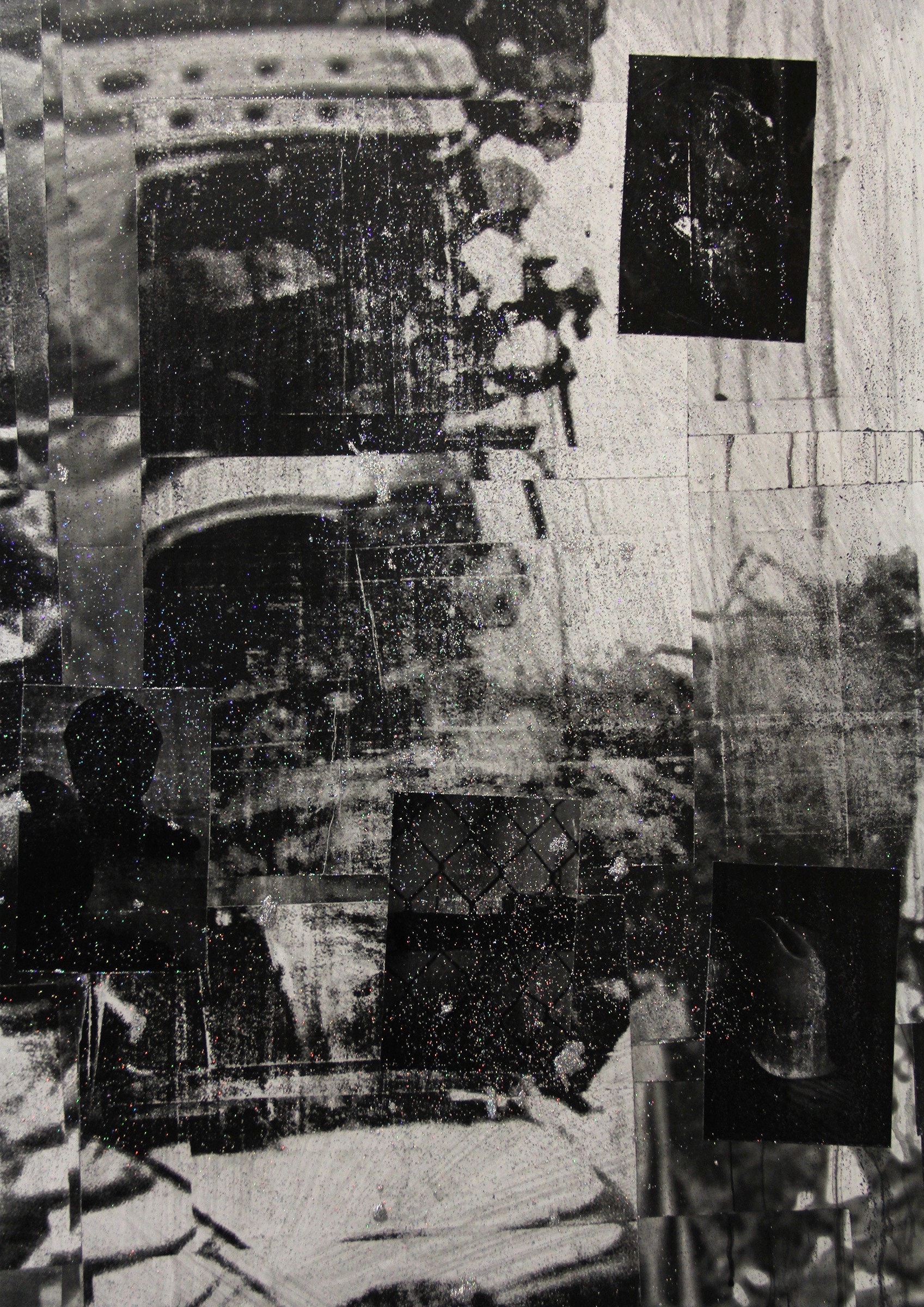 Nicholas Cheveldave artwork collage on canvas