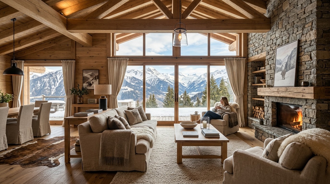 Luxury mountain lodge