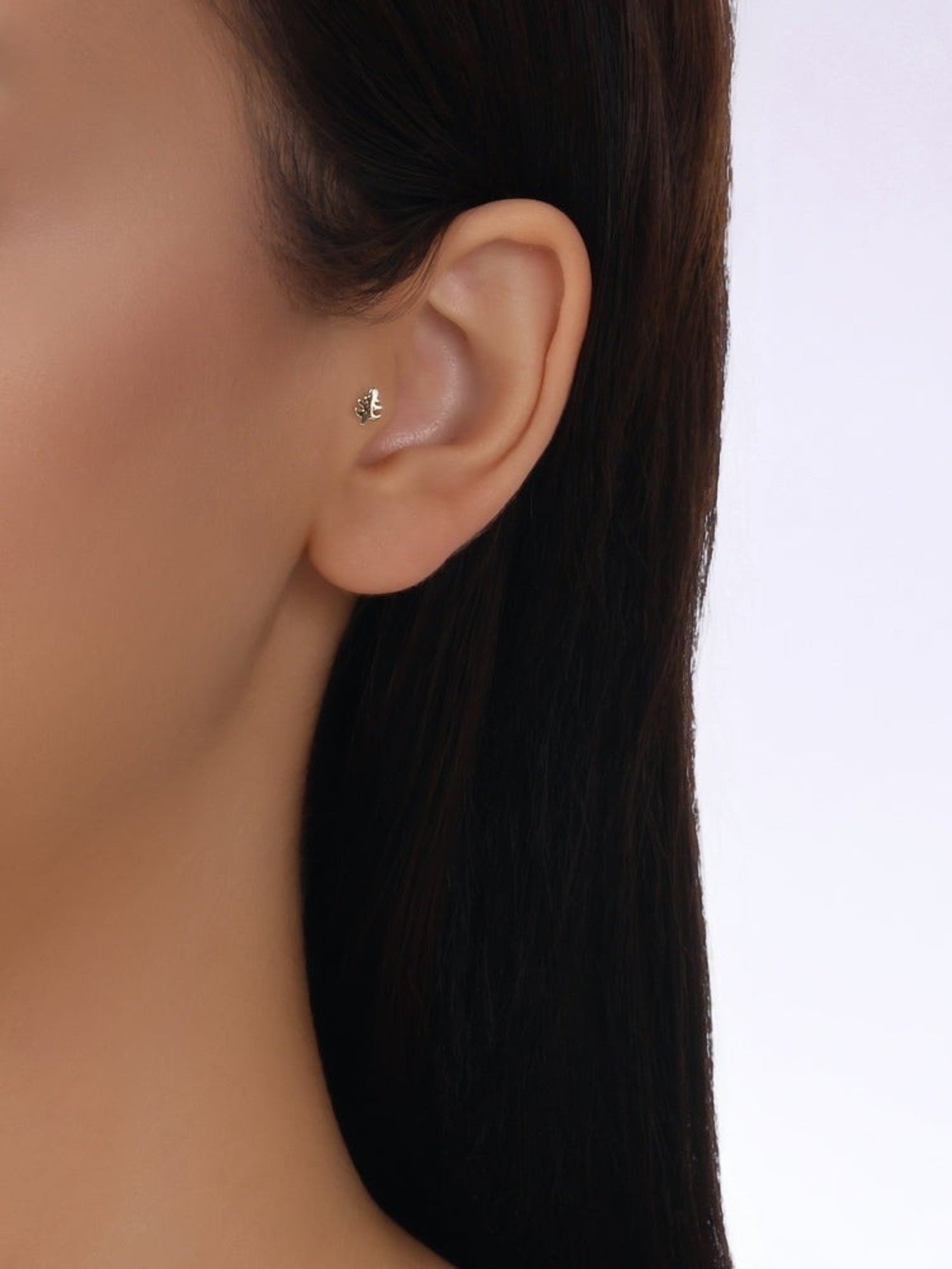 Zarif Tasarımlı Altın Tragus Piercing Küpe ile Şıklığınızı Tamamlayın