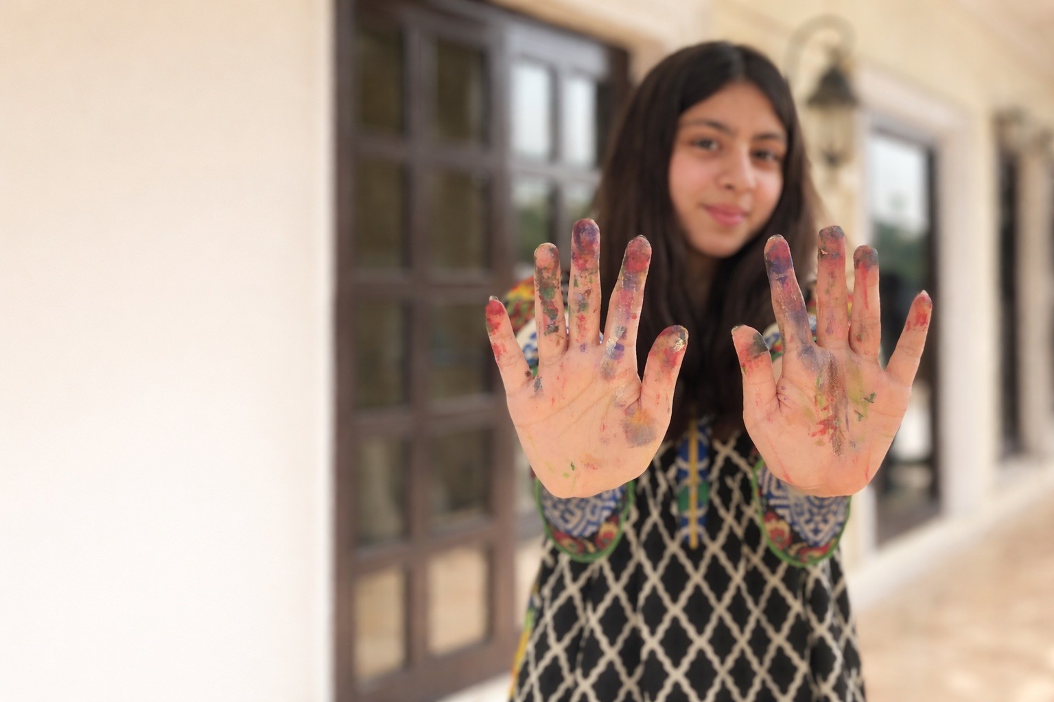 Team working in an office watching at a presentation