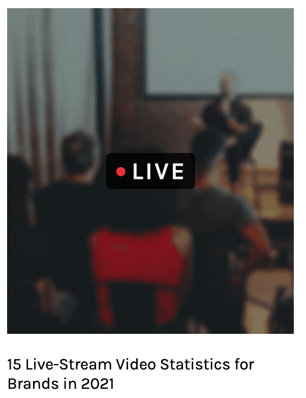 Live Video stats headline