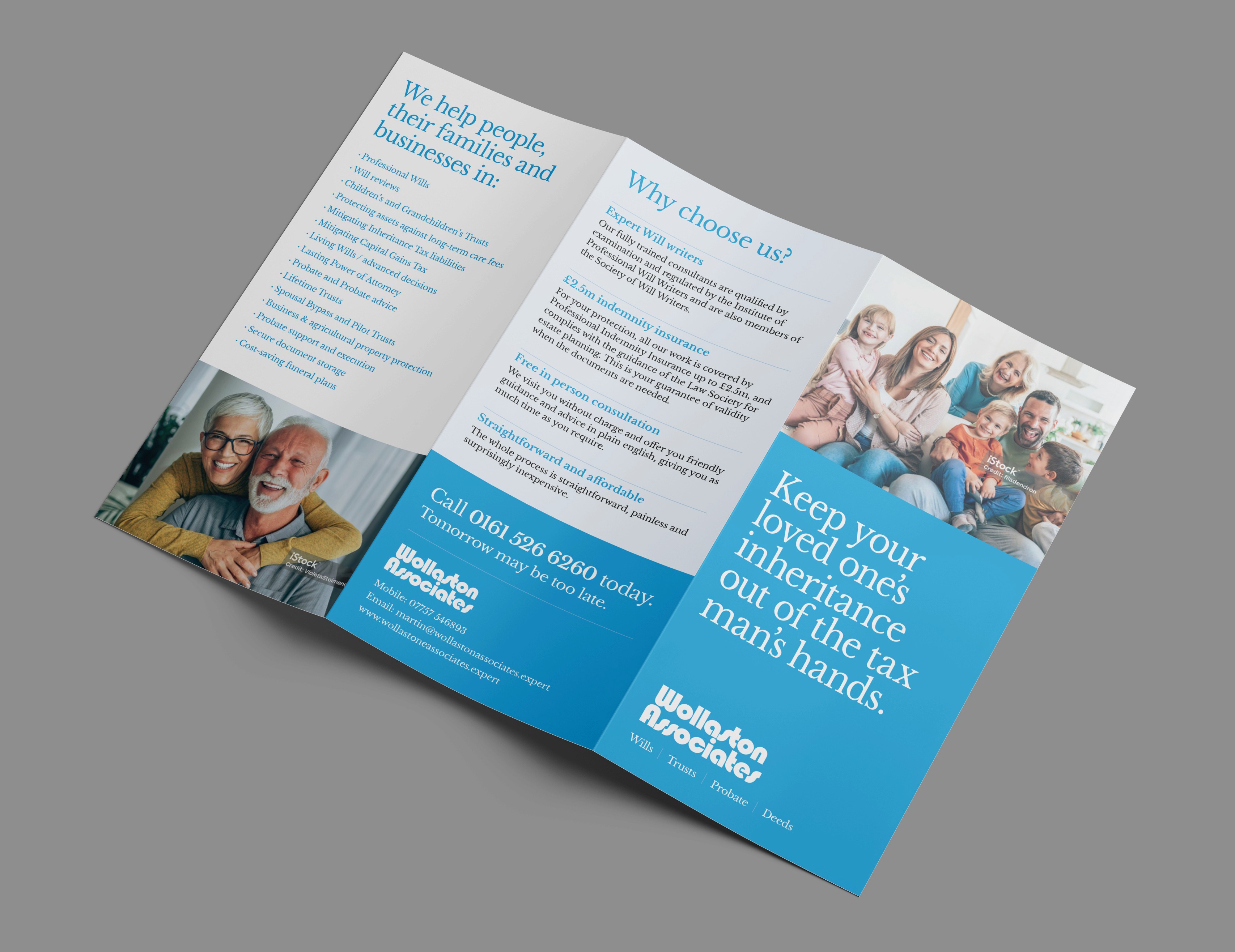 Wollaston Leaflet for a Stockport Business