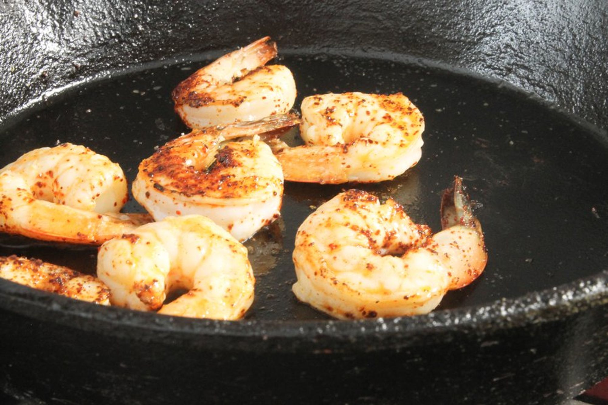 seared shrimps