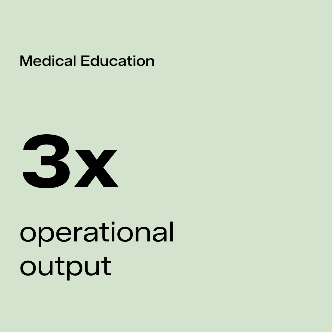 3x operational output