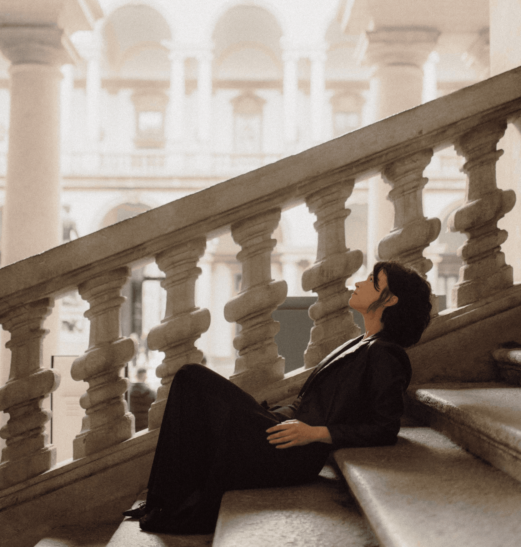 Close-up portrait of a person in natural lighting.