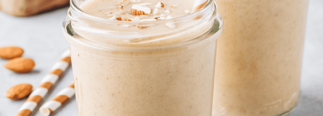 an almond butter smoothie