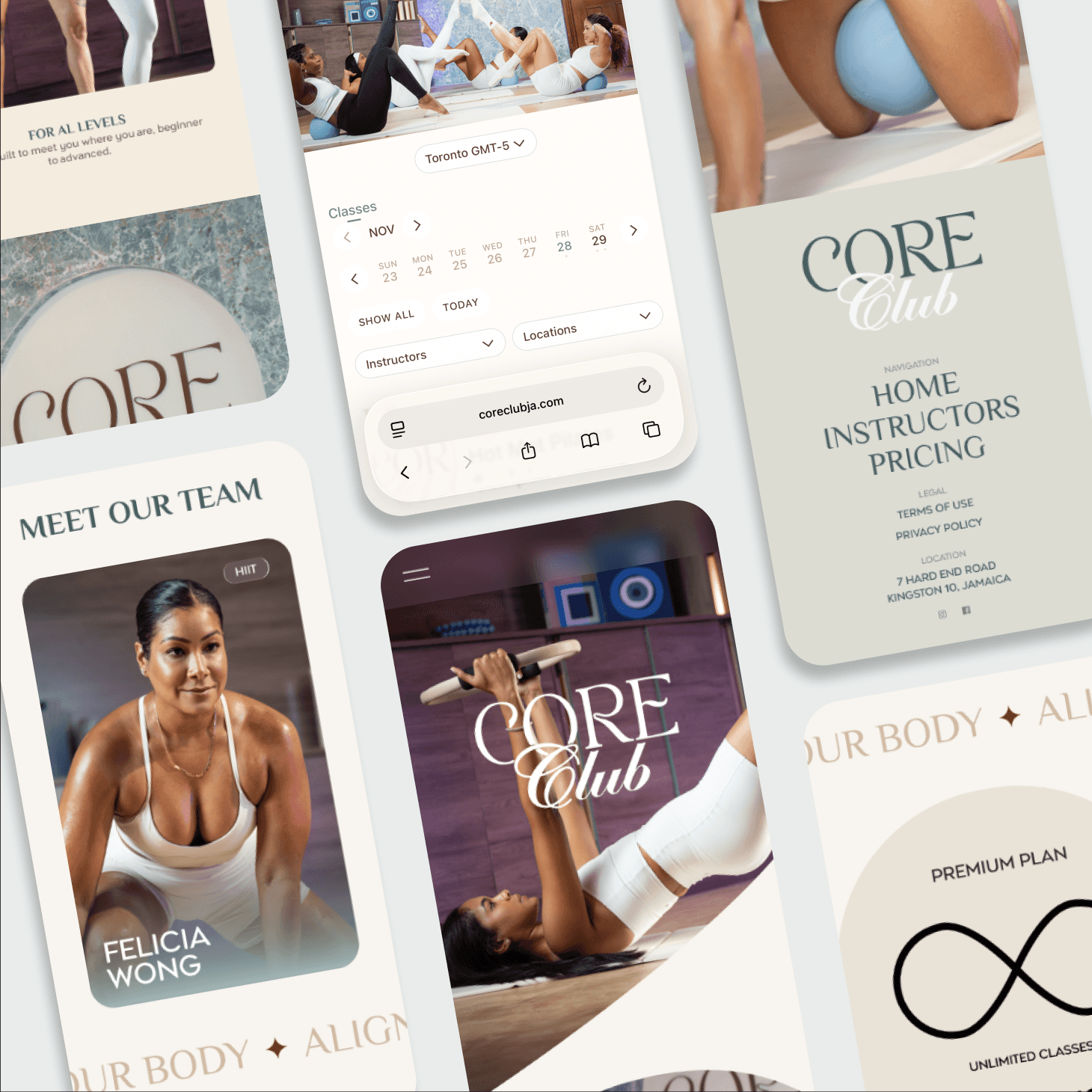 core club mobile collage